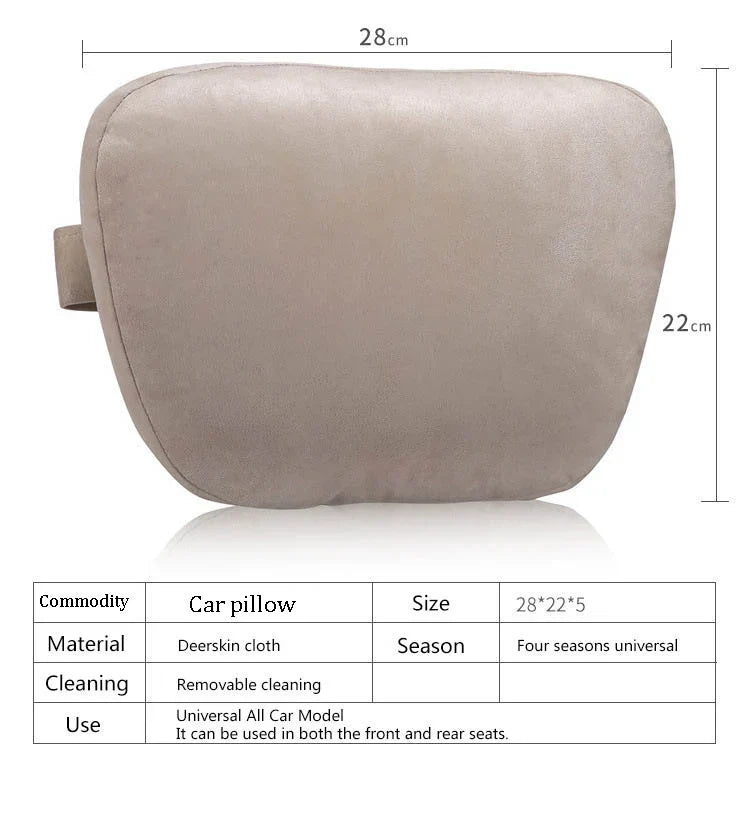 Soft Car Headrest Neck Pillow – Plush Seat Support Cushion
