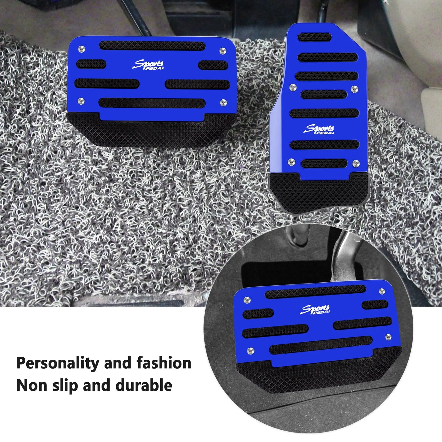 Aluminum Car Pedal Cover Set – Brake and Accelerator