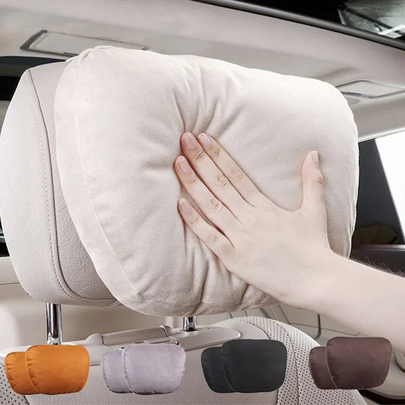 Soft Car Headrest Neck Pillow – Plush Seat Support Cushion