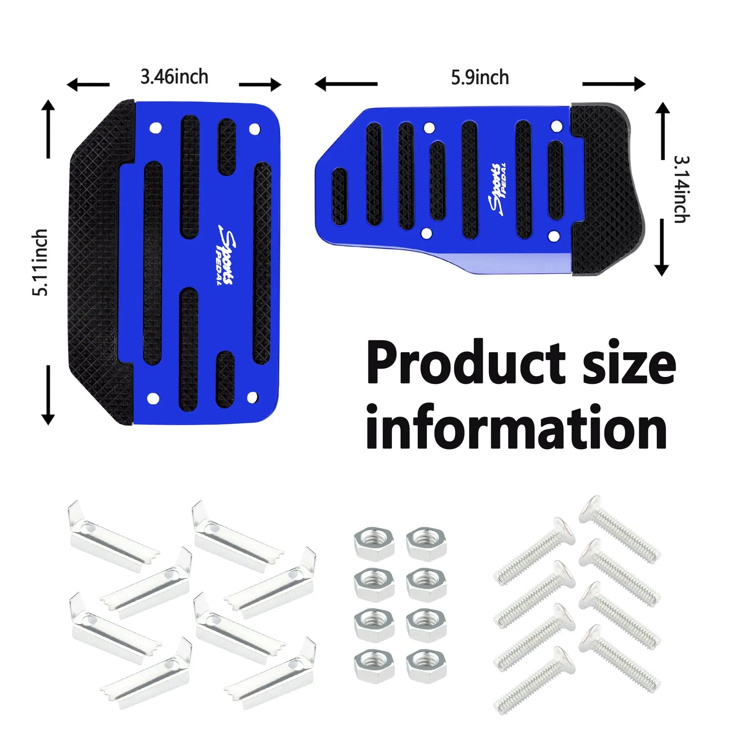 Aluminum Car Pedal Cover Set – Brake and Accelerator